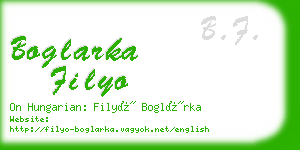 boglarka filyo business card